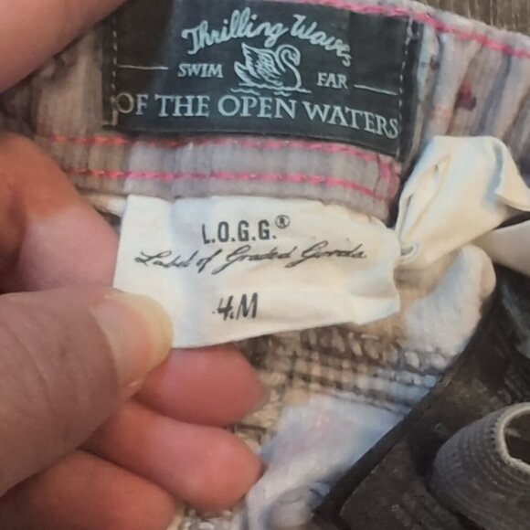 3/$20 H&M L.O.G.G. Floral Corduroy Pants Girls 5 6 Back To School Adjustable - Picture 7 of 11